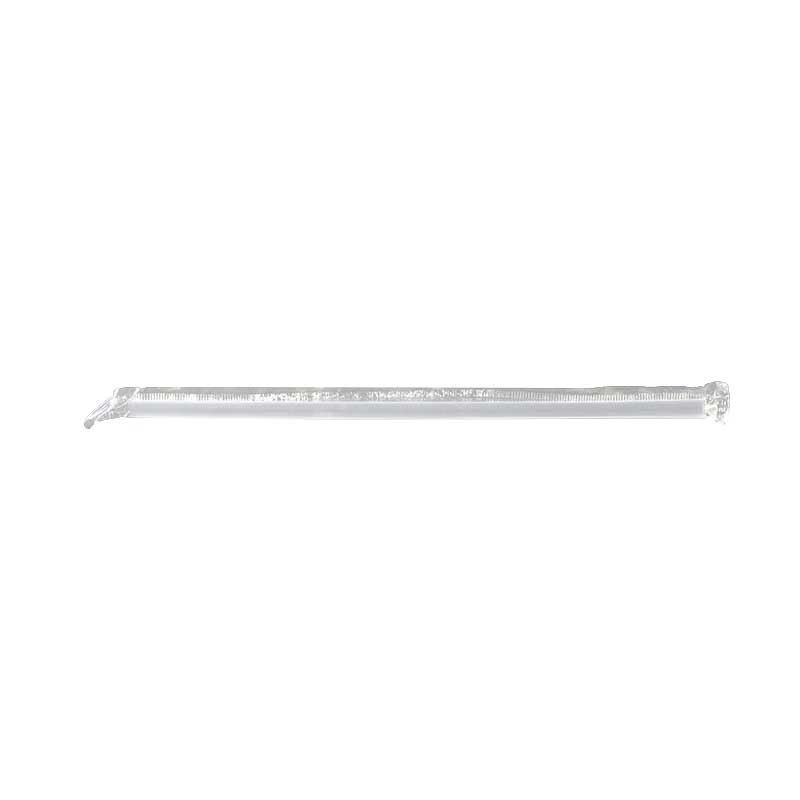 Wrapped plastic straw clear